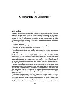 Observation and AssessmentIntroductiontings, the usefulness and power