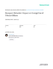 Occupant Behavior: Impact on Energy Use of Private OfficesTianzhen Hon