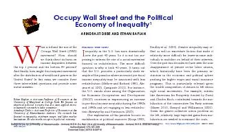 hat is behind the rise of the Occupy Wall Street (OWS) movement? How s