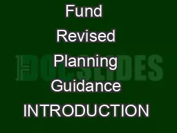     Better Care Fund  Revised Planning Guidance INTRODUCTION 