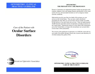 Care of the Patient with Ocular Surface OPTOMETRIC CLINICAL PRACTICE G