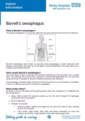 Barrett’s oesophagus (also known as columnar lined oesophagus) is