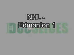 NHL - Edmonton 1