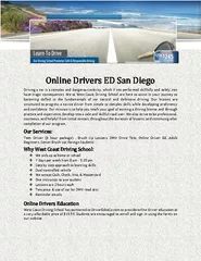 Online Drivers ED San Diego
