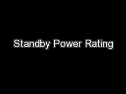 Standby Power Rating