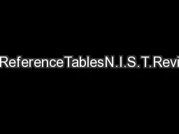 TYPEReferenceTablesN.I.S.T.Revised to