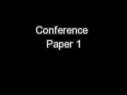 Conference Paper 1