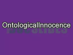 OntologicalInnocence