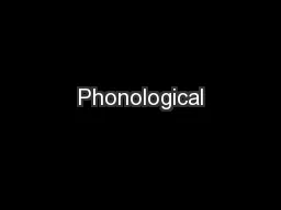 Phonological