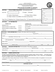 APPLICATION FOR PERMIT TO OPERATE