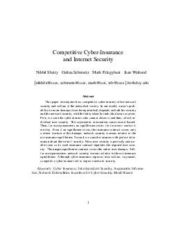  Competitive CyberInsurance and Internet Security