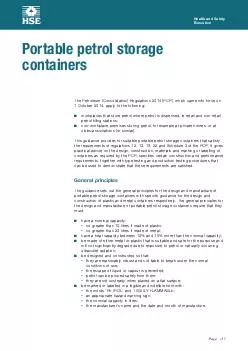 Health and Safety Executive Page  of  Portable petrol storage containers The Petroleum