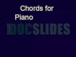 Chords for Piano                                                                