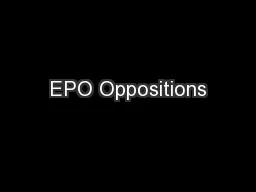 EPO Oppositions