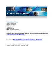Critical Social Work