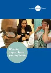 What to your optician
