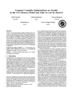 CommonCompilerOptimisationsareInvalidintheC11MemoryModelandwhatwecando