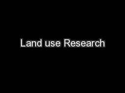 Land use Research