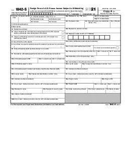 Form S Department of the Treasury Internal Revenue Service Foreign Persons U