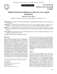 529Medical abortion by mifepristone with oral versus vaginalmisoprosto
