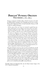 PERICLES’ FUNERAL ORATION