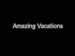 Amazing Vacations