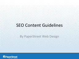 SEO Content Guidelines