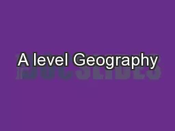 A level Geography