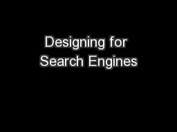 Designing for Search Engines