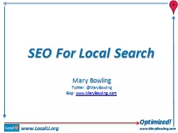 SEO For Local Search