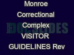 Monroe Correctional Complex VISITOR  GUIDELINES Rev