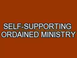 SELF-SUPPORTING ORDAINED MINISTRY