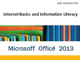 Internet Basics and Information Literacy