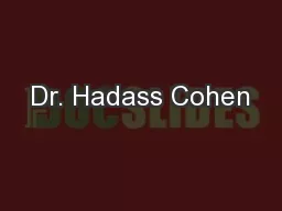 Dr. Hadass Cohen