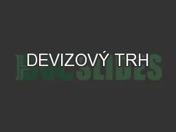 DEVIZOVÝ TRH