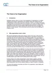 The Vision of an Organisation