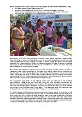 Balco organises a health camp on the occasion of International Women&#
