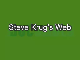 Steve Krug’s Web