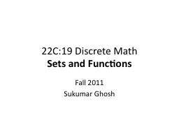22C:19 Discrete Math