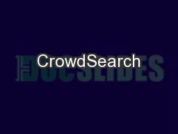 CrowdSearch