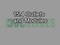 15.4 Outlets and Modules