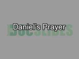 Daniel’s Prayer