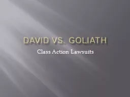 DAVID VS. GOLIATH
