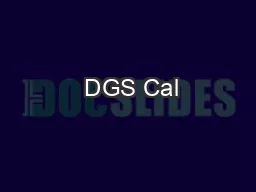  DGS Cal