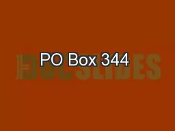 PO Box 344 