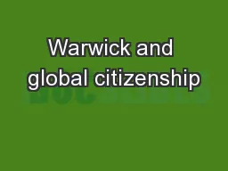 Warwick and global citizenship