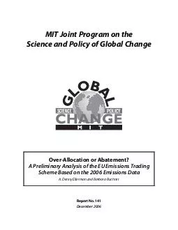 MIT Joint Program on theScience and Policy of Global Change