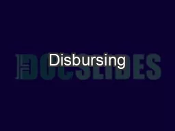 Disbursing
