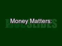 Money Matters: