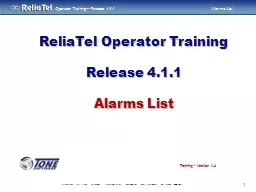 ReliaTel Operator Training